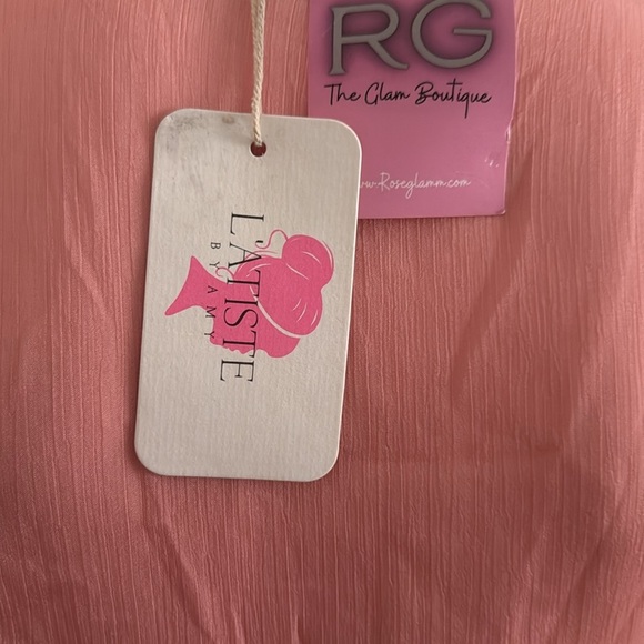 L'ATISTE Pink Asymmetrical  Dress Size S - Picture 9 of 10